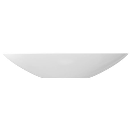 art oval above counter basin, gloss white