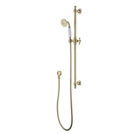 bordeaux shower on rail, pvc brushed bronze