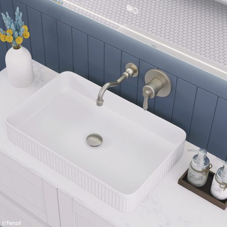 eleanor wall basin/bath mixer set, brushed nickel / brushed nickel