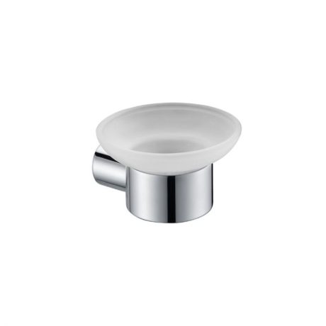 ss rund soap holder, chrome