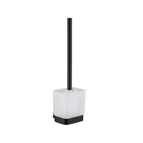 ss eckig toilet brush holder, matte black