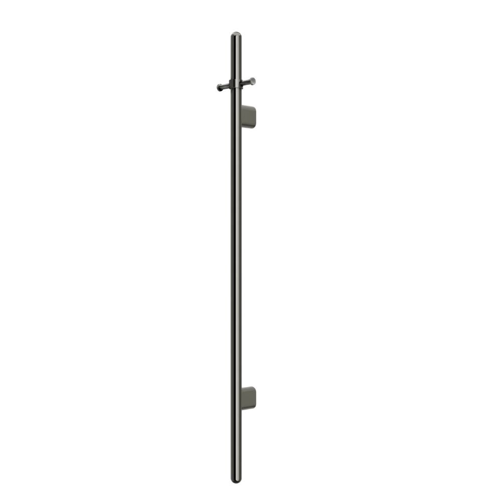 heated vertical towel rail, pvd shadow gunmetal