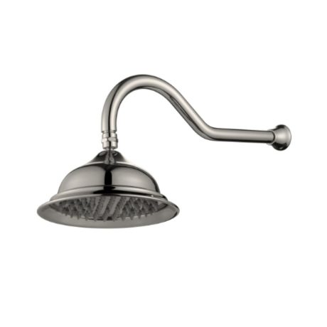 bordeaux shower arm with shower head, pvd brushed nickel