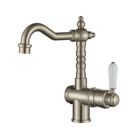 bordeaux high rise basin mixer, pvd brushed nickel