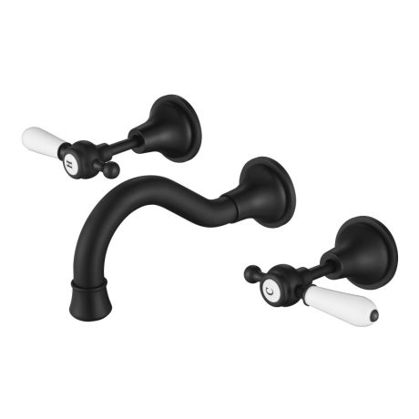 bordeaux wall spa & sink set, electroplated matte black