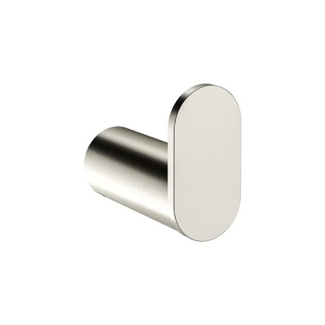 curvae single robe hook, brushed nickel