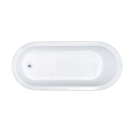 limni 135 inset island bath no overflow, gloss white