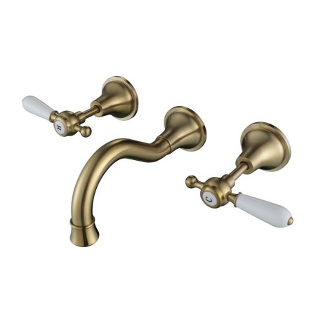 bordeaux wall spa & sink set, pvd brushed bronze