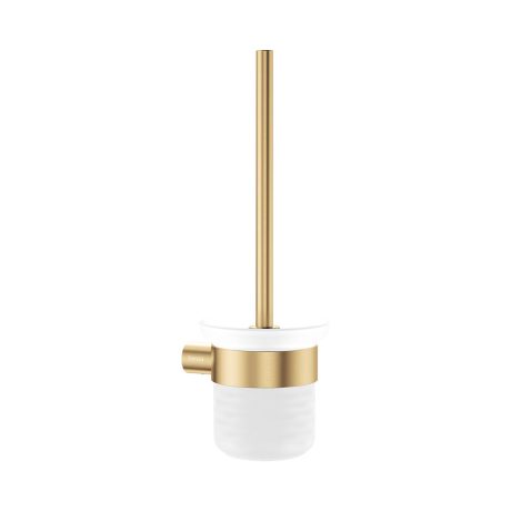 empire slim toilet brush & holder, urban brass