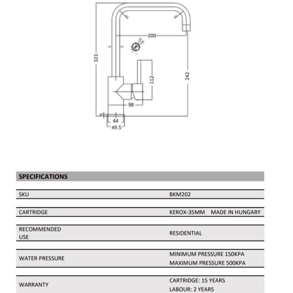 rund curved sink mixer, matte black