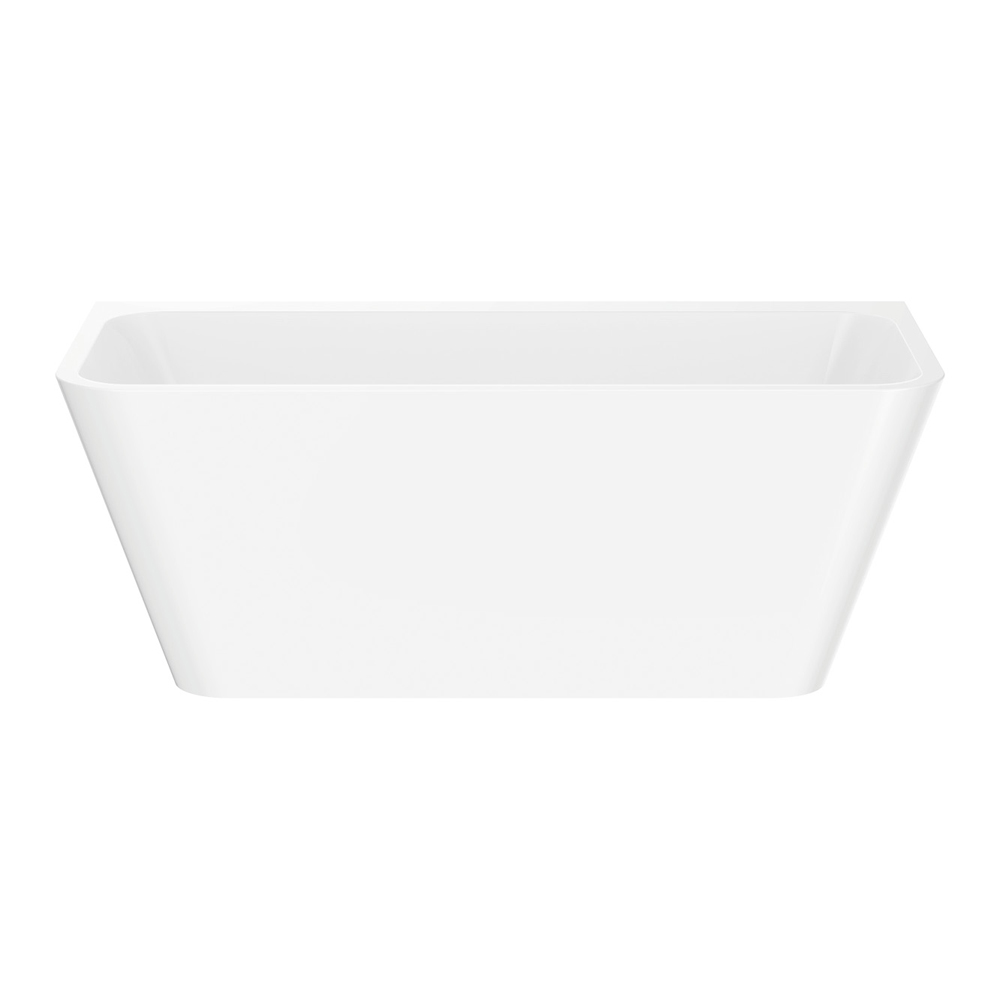 delta back to wall acrylic bath, gloss white, 1500mm