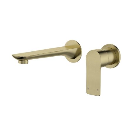 nova wall combination mixer and spout, brushed bronze