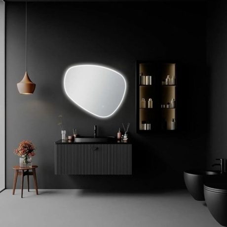 led pebble mirror 1000x844mm