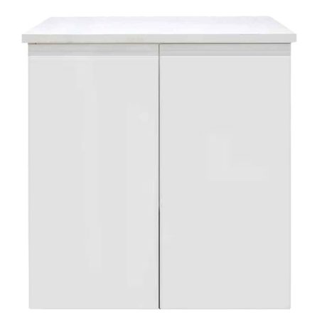 pvc fingerpull wall hung vanity, gloss white 0600