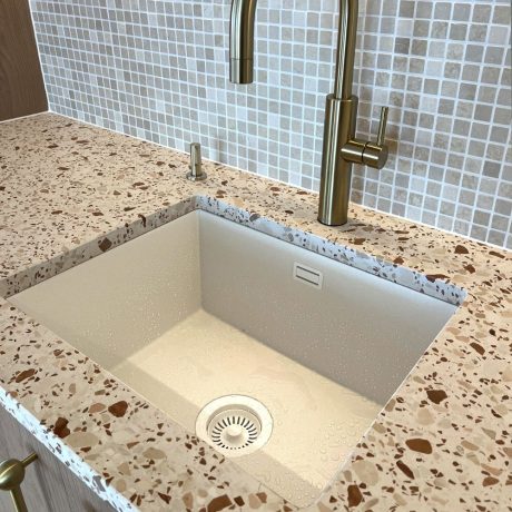 oros arqstone sink, white 550 x 440mm