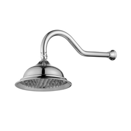 bordeaux shower arm with shower head, electroplated chrome