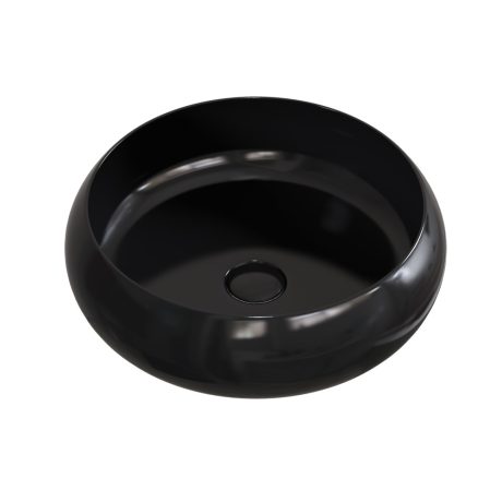 versilia bench mount basin, gloss black 0400mm