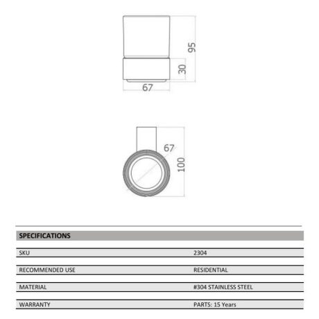 ss rund tumbler holder, matte black