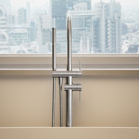 Floor Mount Spout and Mixer