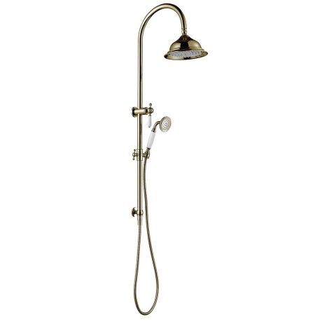 bordeaux 2 in 1 shower column set, pvd brushed bronze