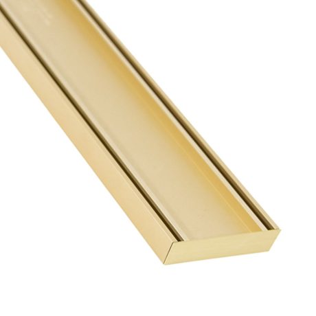linear tile insert grate, brushed gold 0900mm