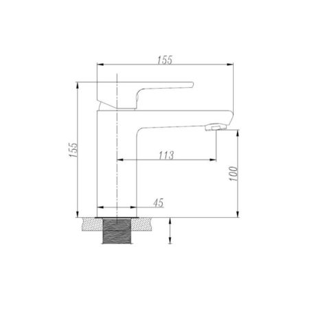 lbm basin mixer, gun metal