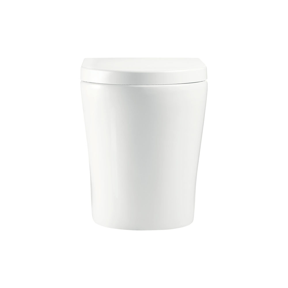aluca tornado wall faced p trap toilet suite, geberit in wall cistern, gloss white