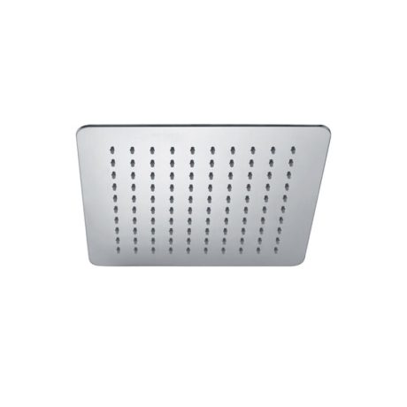 eckig square stainless steel shower head, chrome 250mm