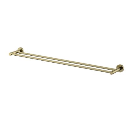 mirage double towel rail, pvc brushed bronze 750mm