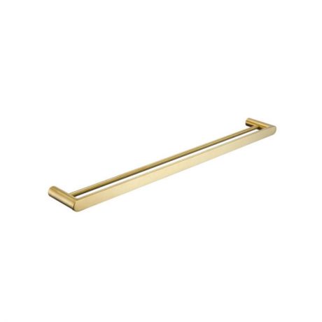 ss rund double towel rail, brushed gold 600mm