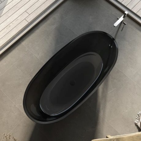 wow translucency resin stone bath, morion black 1500mm