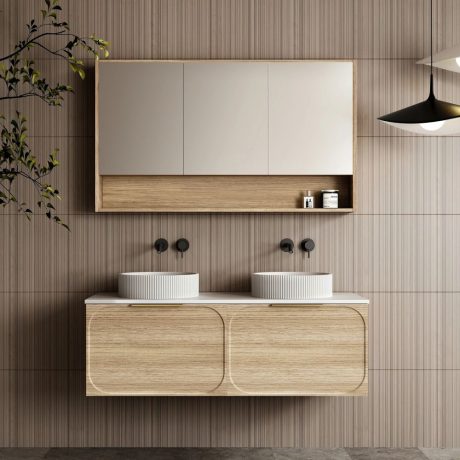 cicero wall hung vanity 1200mm, oak