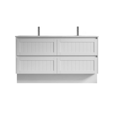 armonia floor mount vanity 1200mm double basin top, gloss white