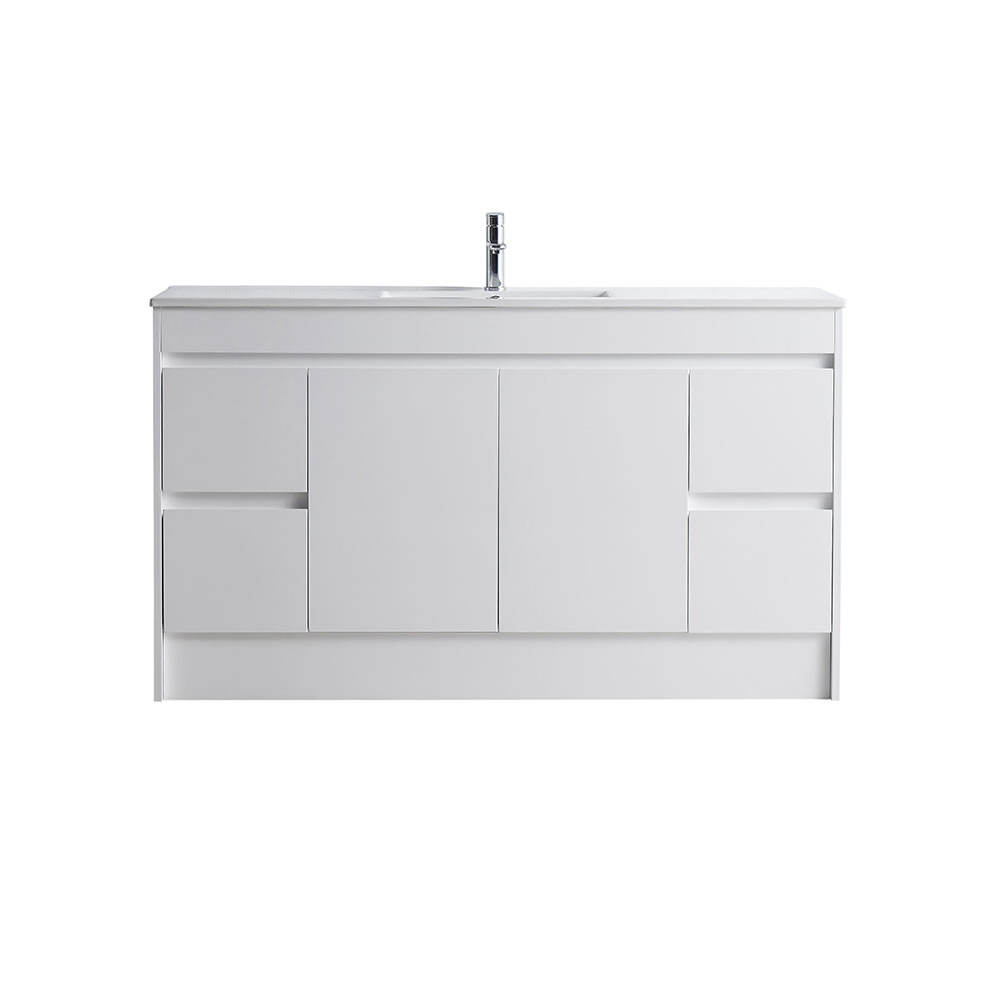 classic pvc floor mount single basin vanity 1500mm, vanity top