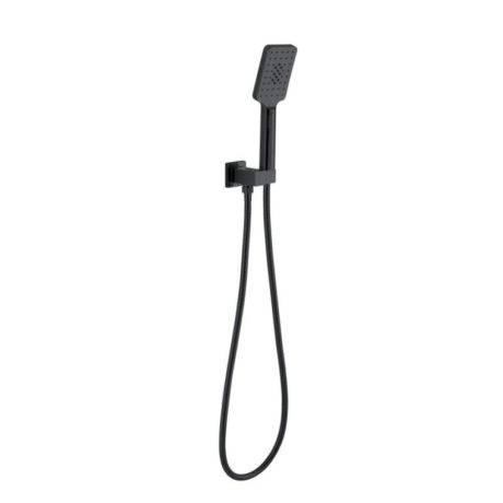 handel eckig square multifunction shower on bracket, gun metal