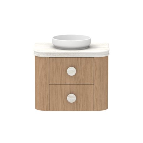 thea wall hung vanity with solid surface top