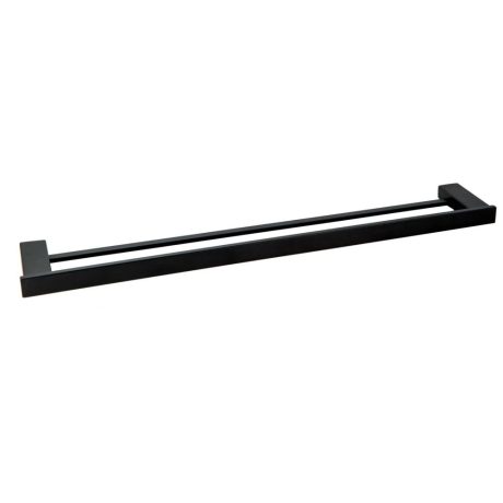 kara kdtr75 double towel rail 750mm, gun metal