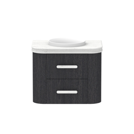 thea wall hung vanity with solid surface top
