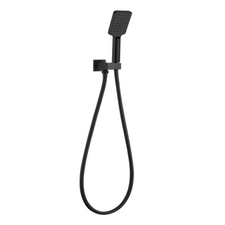 handel eckig square multifunction shower on bracket, matte black