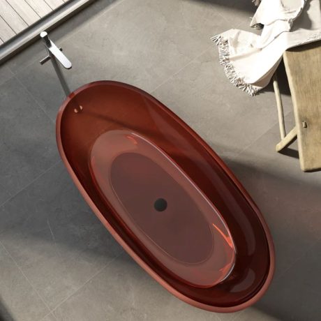 wow translucency resin stone bath, amber brown 1500mm