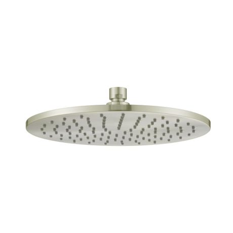 brass round shower head, pvd brushes nickel 250mm