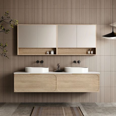cicero wall hung vanity 1800mm, oak