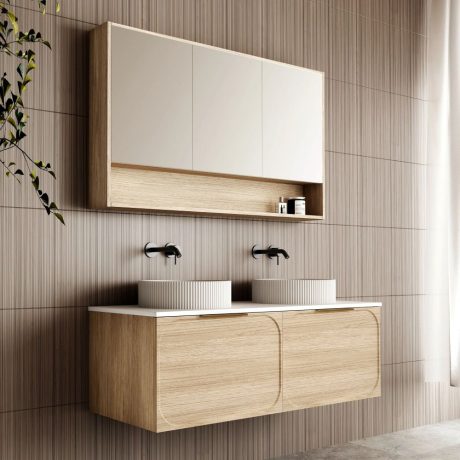 cicero wall hung vanity 1200mm, oak