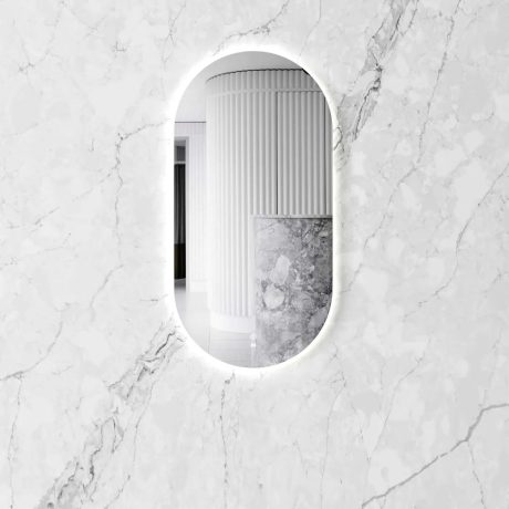 noosa led 900(h)x450(w) frameless tuffi mirror