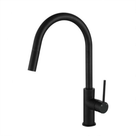 star mini pull out kitchen mixer, electroplated matte black