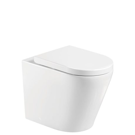 aluca tornado wall faced p trap toilet suite, geberit in wall cistern, gloss white