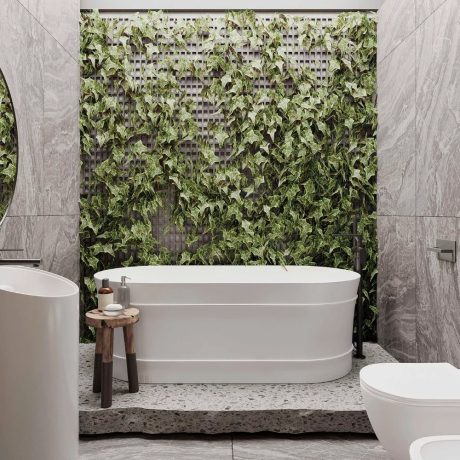 attica bondi freestanding bath, gloss white 1500mm