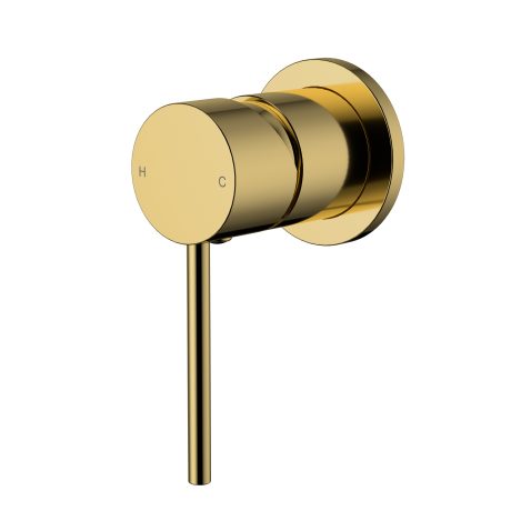 star mini shower mixer 60mm, pvd polished bronze