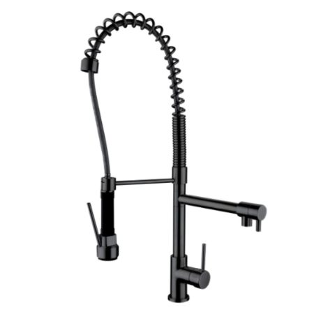 halo spring multi function kitchen mixer, electroplated matte black