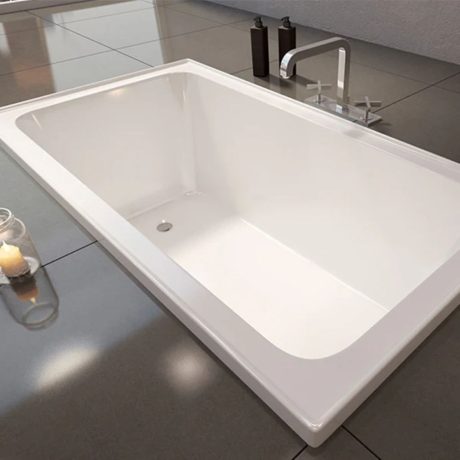 shenseki inset bath, acrylic white 1400mm